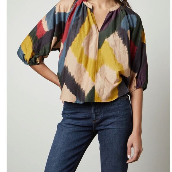 Velvet by Graham & Spencer Lizette Top in Chai Size L - Picture 3 of 11